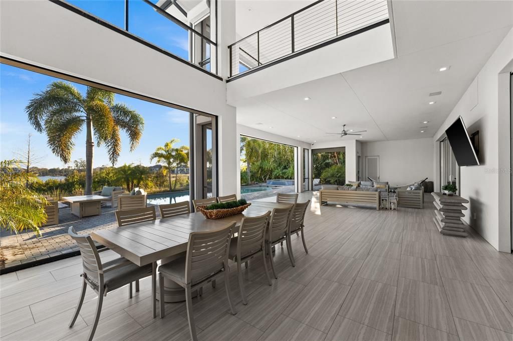 Dining room, Interior, Living room, Recessed Lighting, Sun Room
