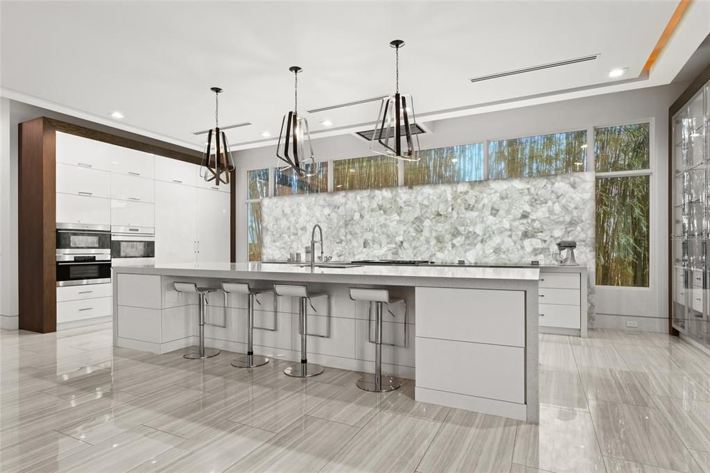 Interior, Kitchen, Pendant Lights, Recessed Lighting, Stainless Steel Appliances