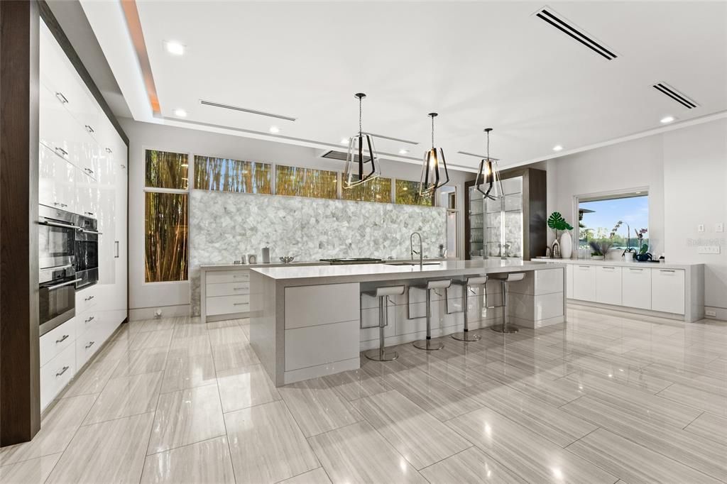 Interior, Kitchen, Pendant Lights, Recessed Lighting, Stainless Steel Appliances