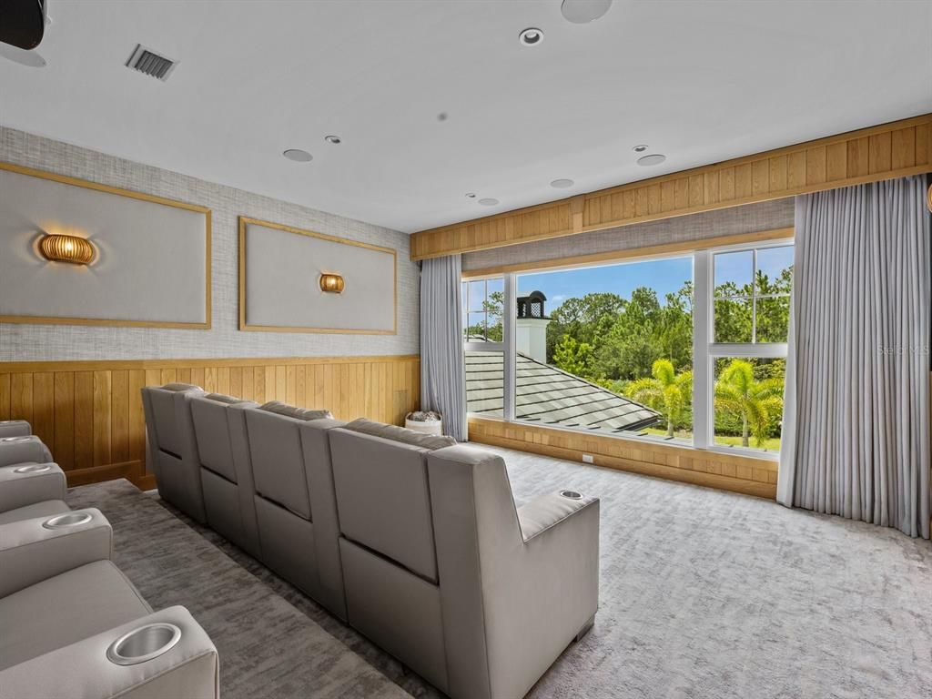 Home Theatre Room, Interior, Projection Screen, Recessed Lighting, Theatre Room