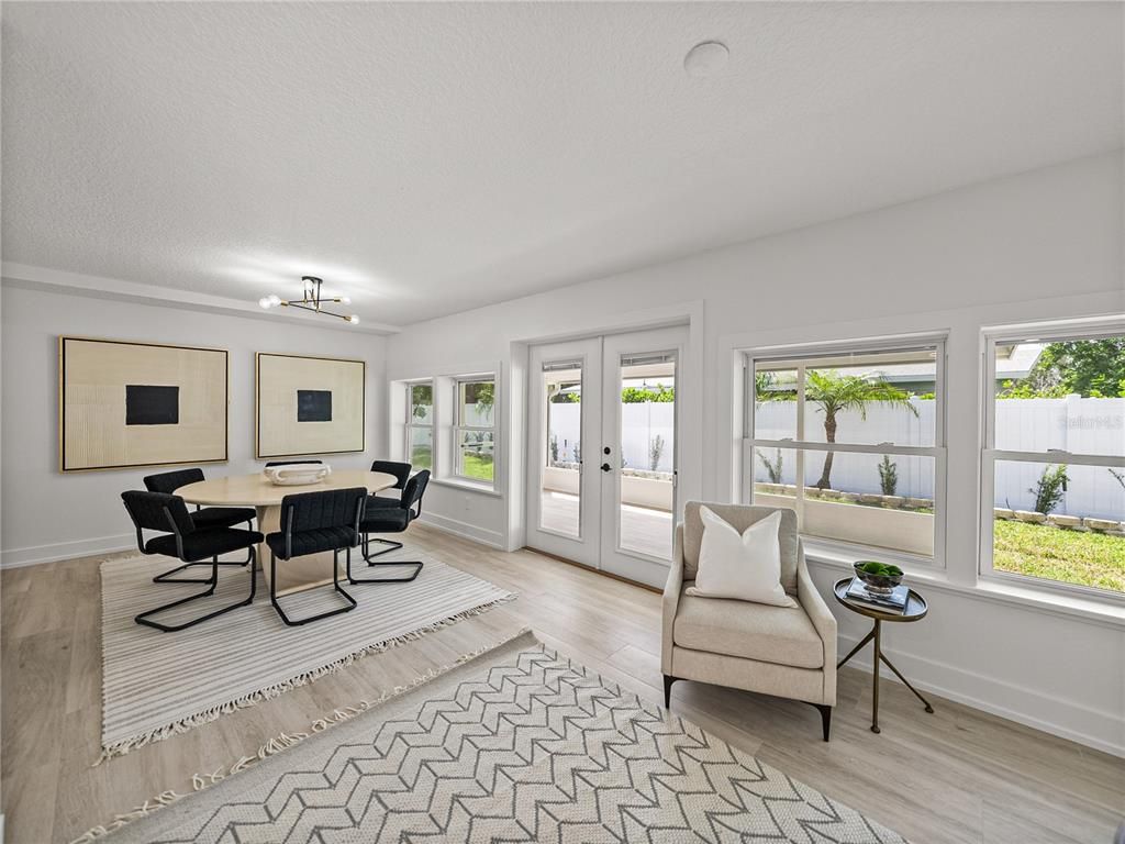 Dining room, Interior, Wood Texture Flooring