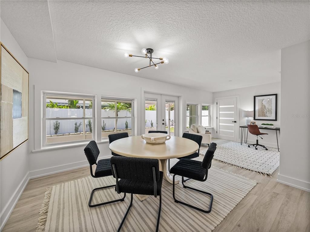Dining room, Interior, Wood Texture Flooring