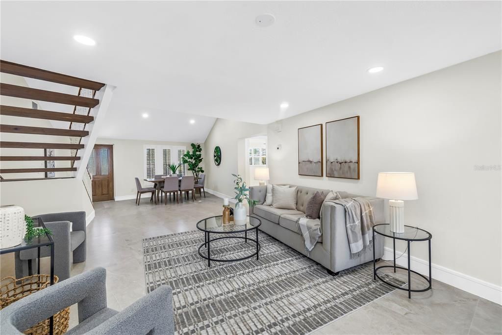 Dining room, Interior, Living room, Recessed Lighting