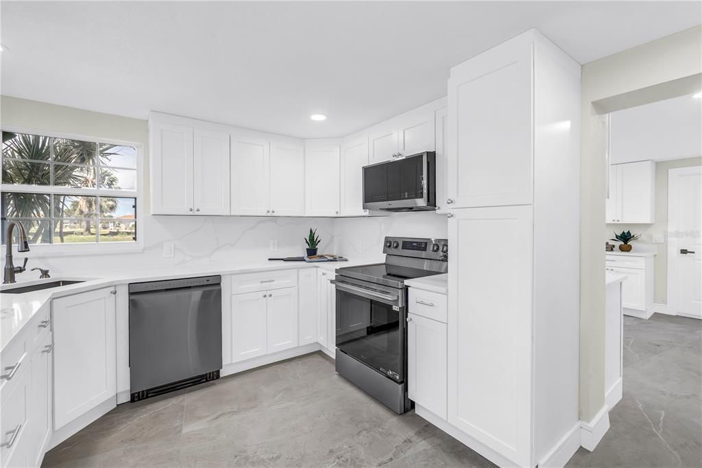 Interior, Kitchen, Recessed Lighting, Stainless Steel Appliances