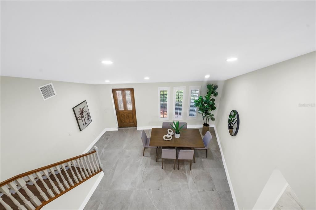 Dining room, Interior, Recessed Lighting