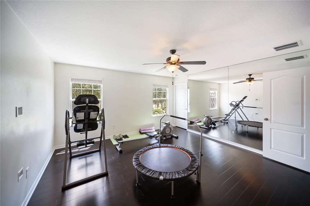 Fitness Equipment, Interior, Wood Texture Flooring