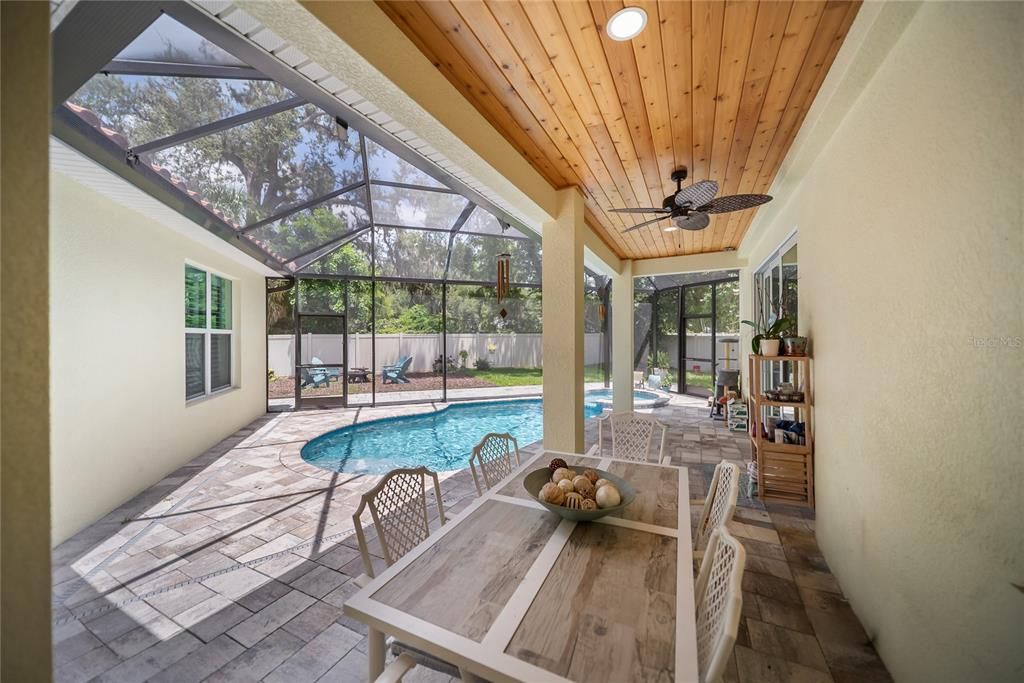 Dining room, Glass Ceilings, Interior, Pool, Sun Room, Wooden Ceilings