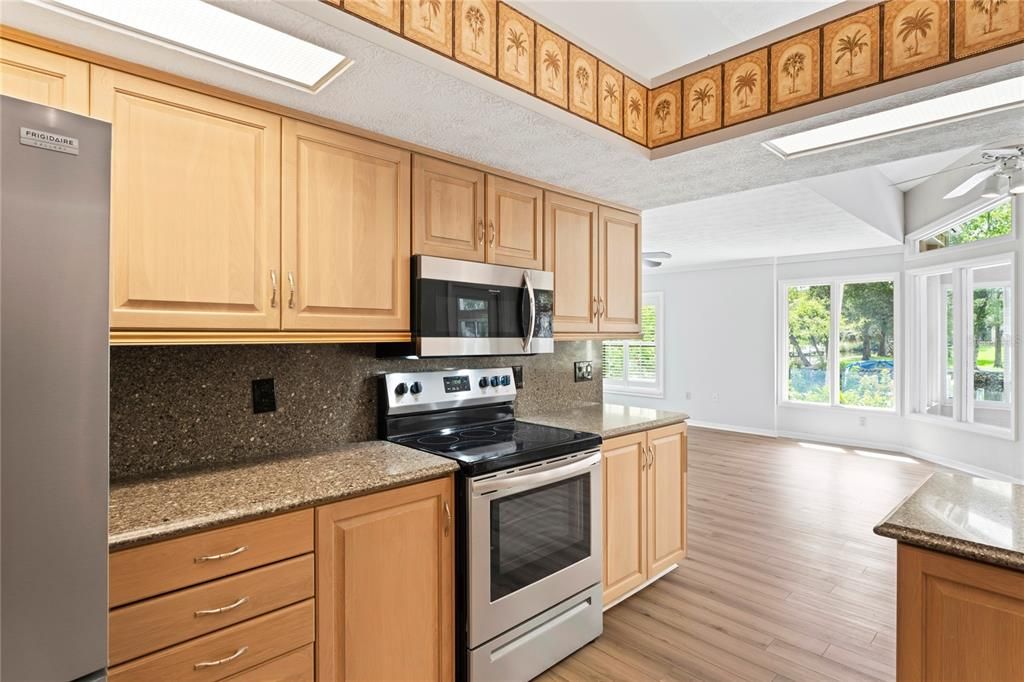 Interior, Kitchen, Wood Texture Flooring