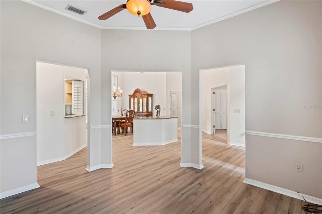Chandelier, Dining room, Interior, Wood Texture Flooring