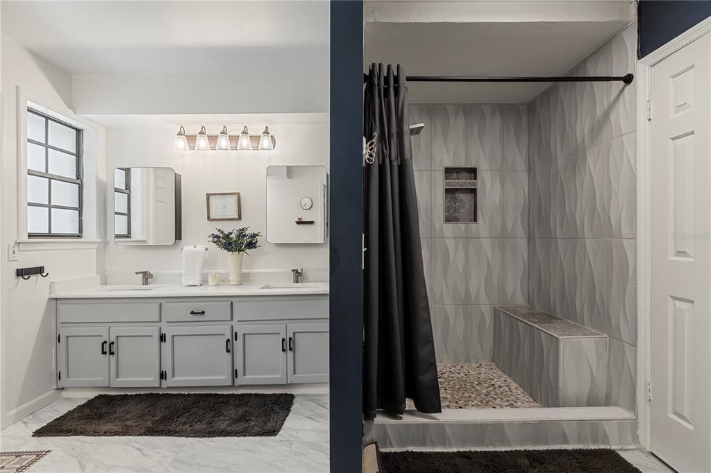Bathroom, Dual Sink Vanities, Interior, Marble