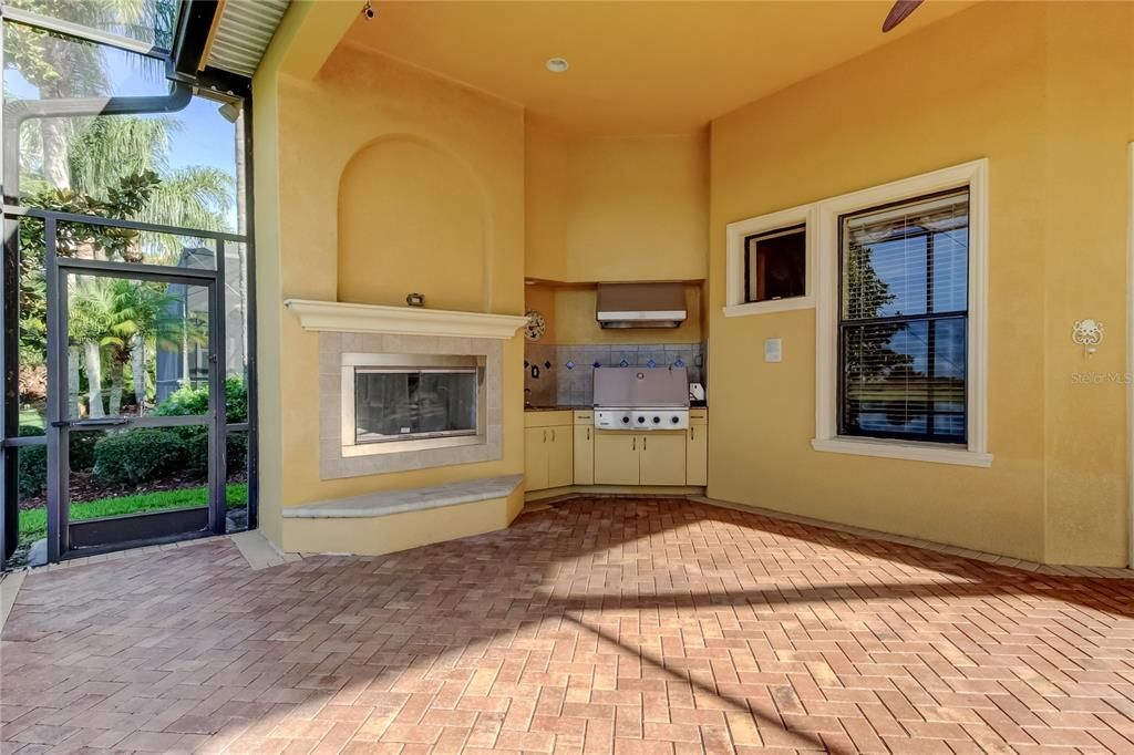 Fireplace, Interior, Recessed Lighting, Sun Room
