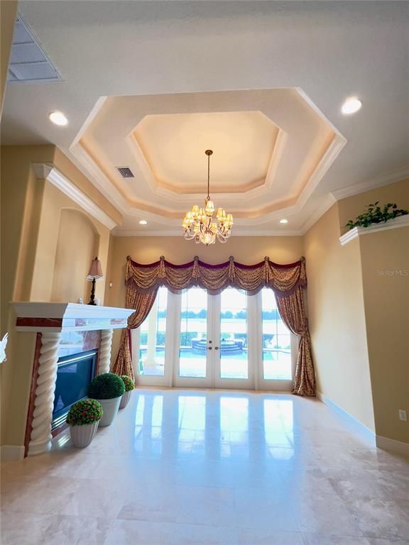 Chandelier, Interior, Recessed Lighting