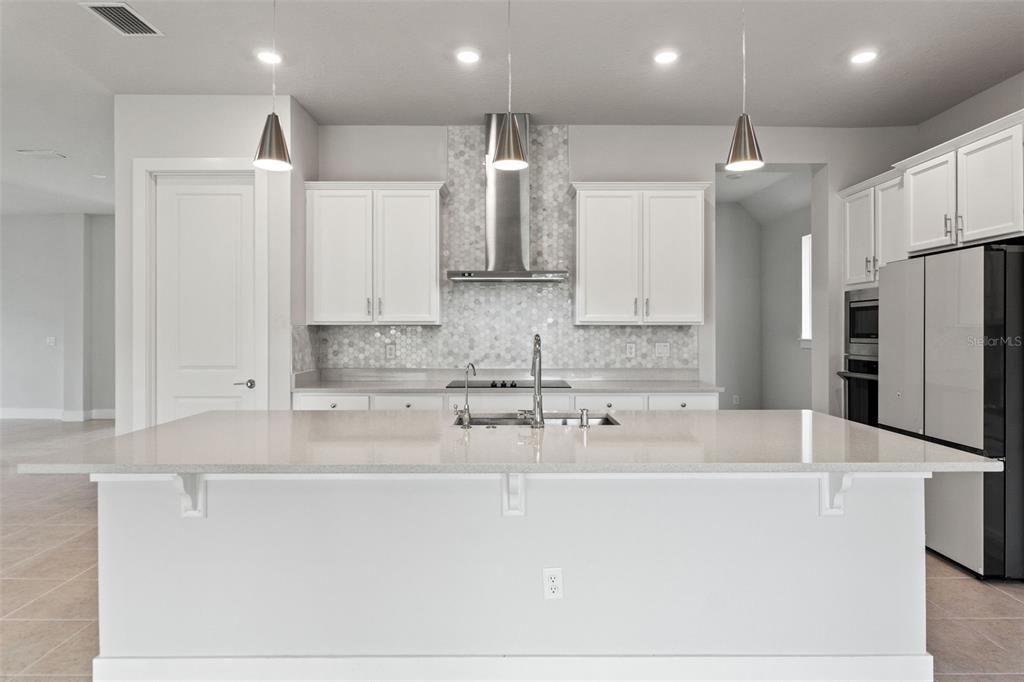 Interior, Kitchen, Pendant Lights, Recessed Lighting, Stainless Steel Appliances