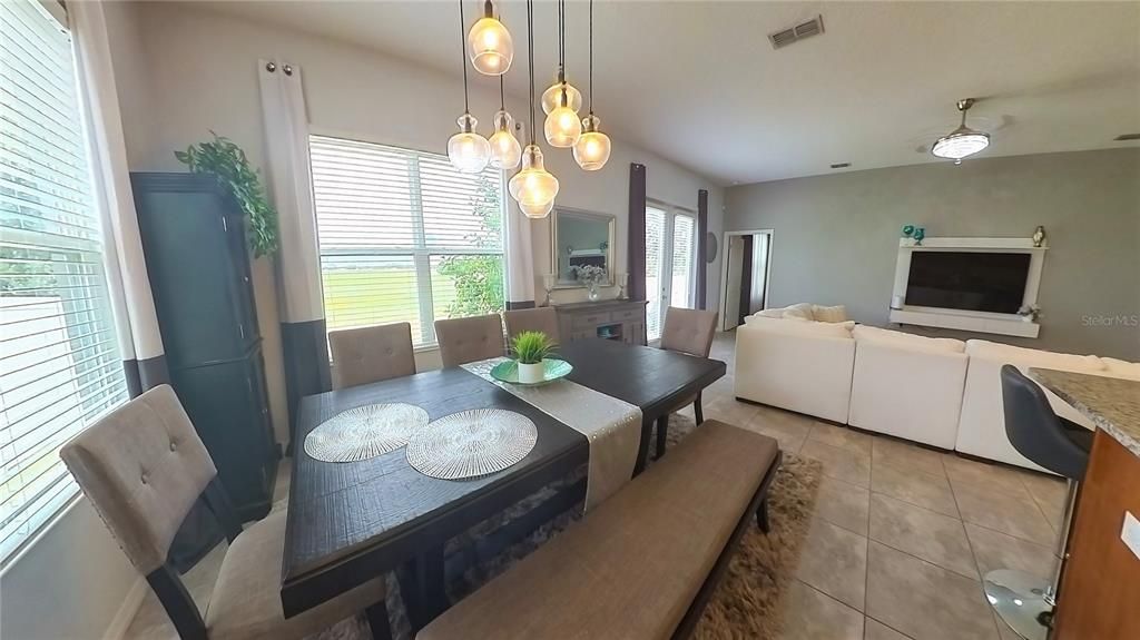 Dining room, Interior, Living room, Pendant Lights