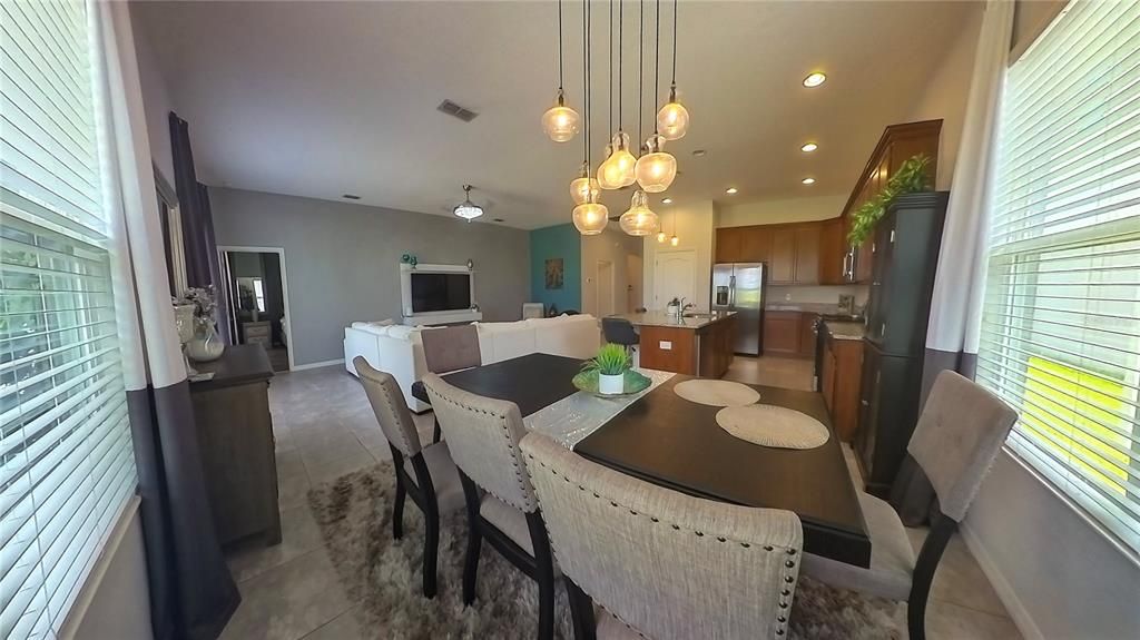 Dining room, Interior, Kitchen, Pendant Lights, Recessed Lighting