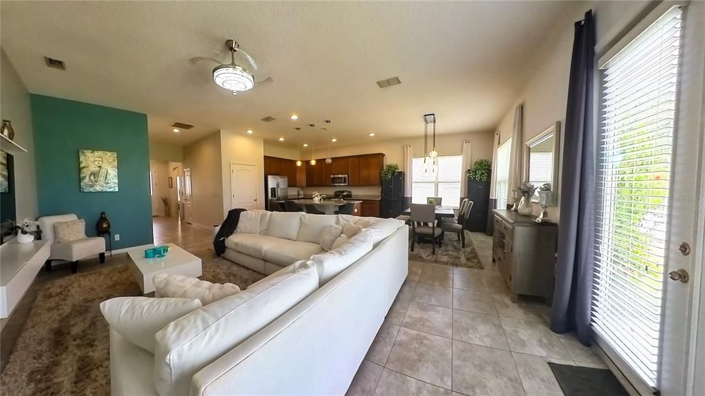 Dining room, Interior, Kitchen, Living room, Pendant Lights, Recessed Lighting, Stainless Steel Appliances