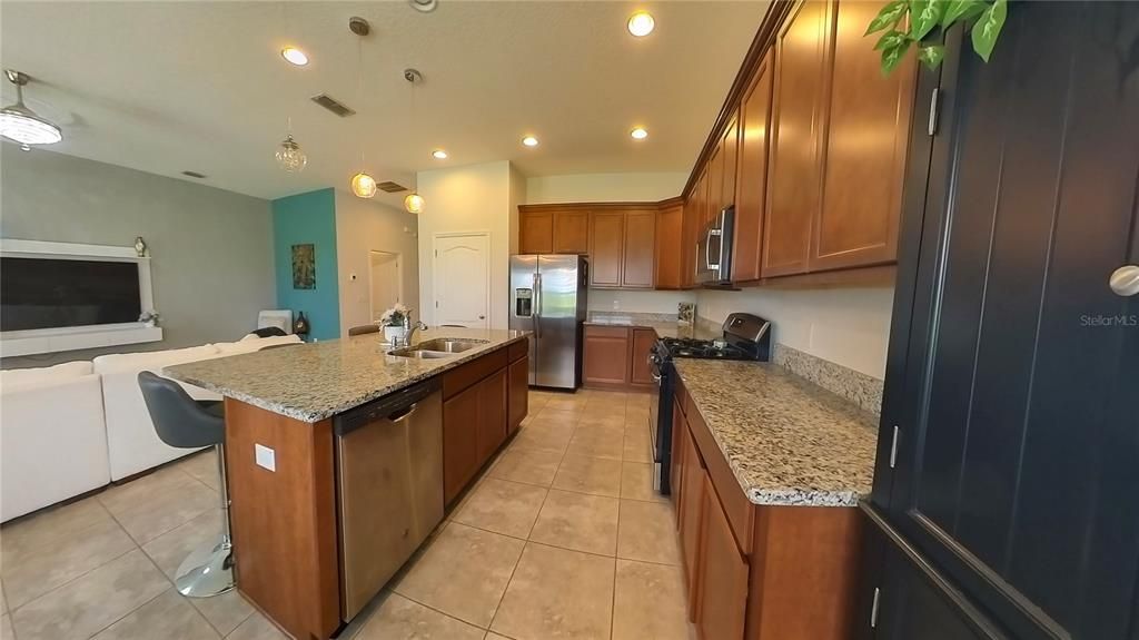Interior, Kitchen, Pendant Lights, Recessed Lighting, Stainless Steel Appliances