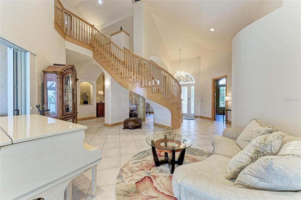 Chandelier, Interior, Living room, Recessed Lighting