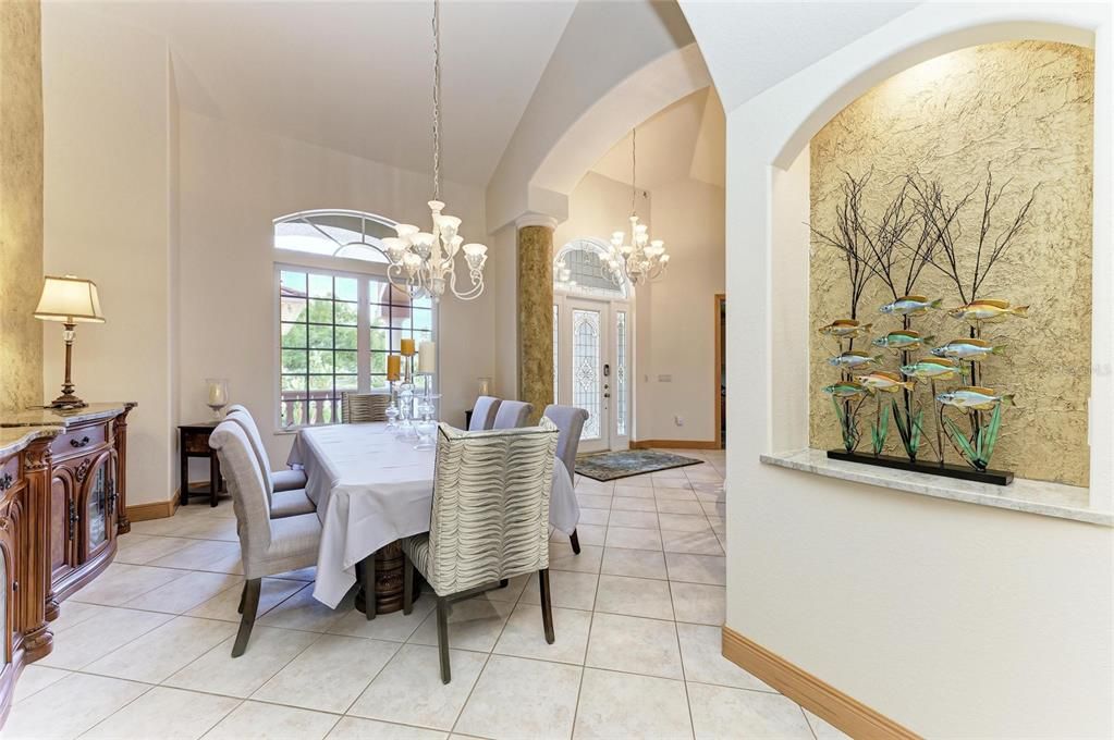 Chandelier, Dining room, Interior
