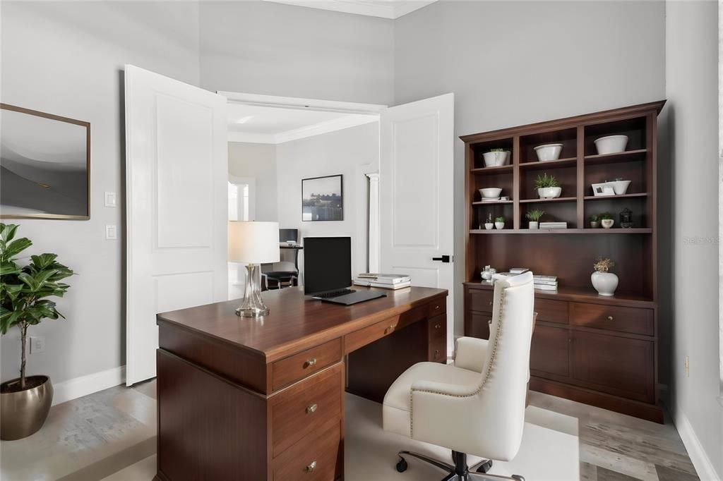 Home Office, Interior, Wood Texture Flooring