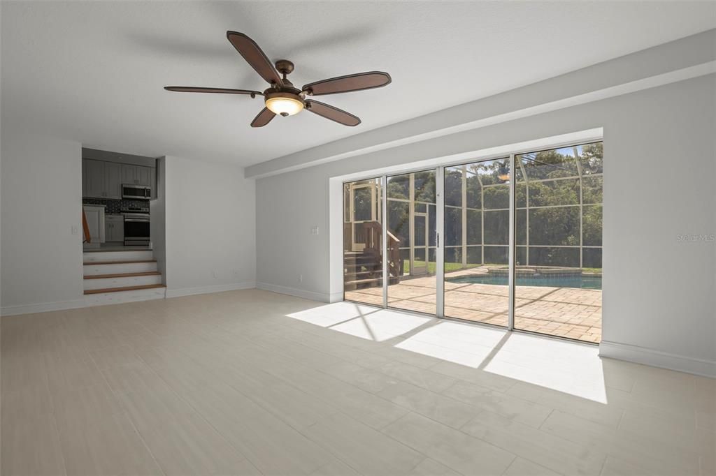 Empty room, Interior, Kitchen, Wood Texture Flooring