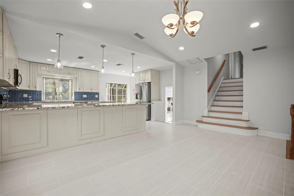 Chandelier, Interior, Kitchen, Pendant Lights, Recessed Lighting