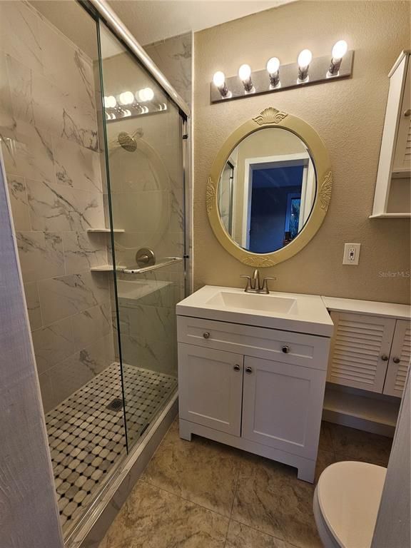 Bathroom, Glass Shower, Interior, Marble Walls