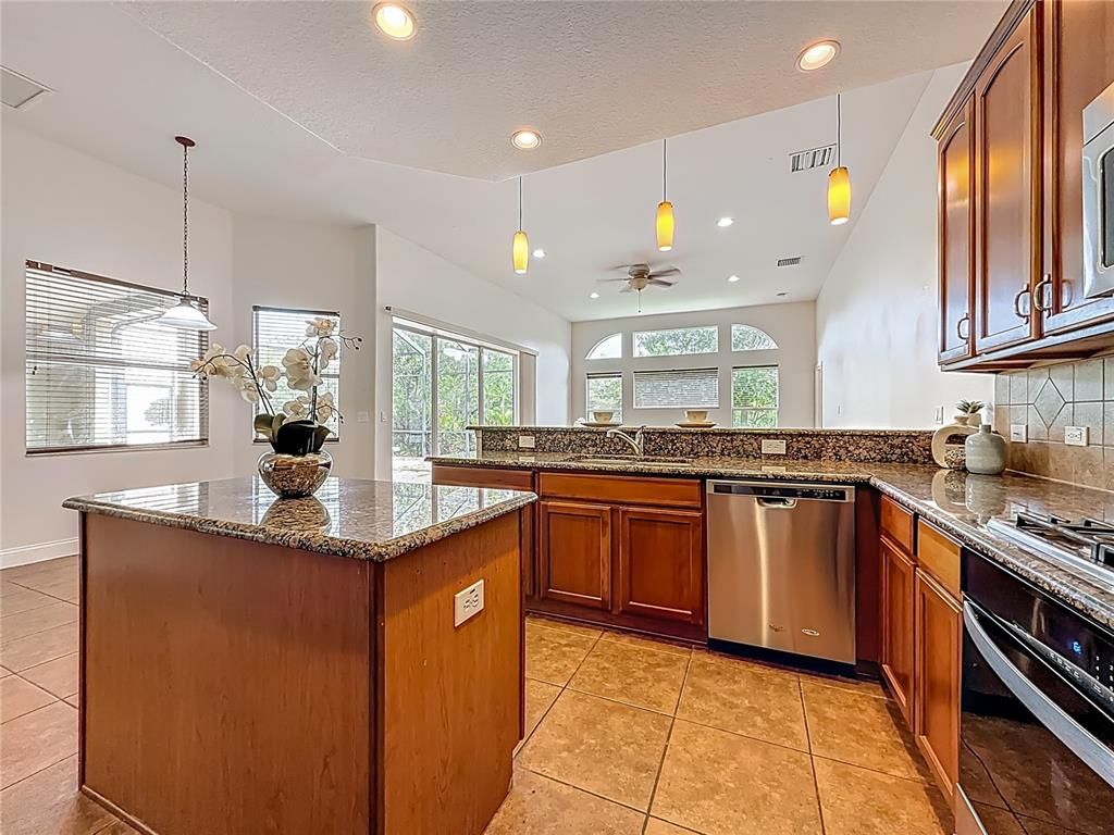 Interior, Kitchen, Pendant Lights, Recessed Lighting, Stainless Steel Appliances