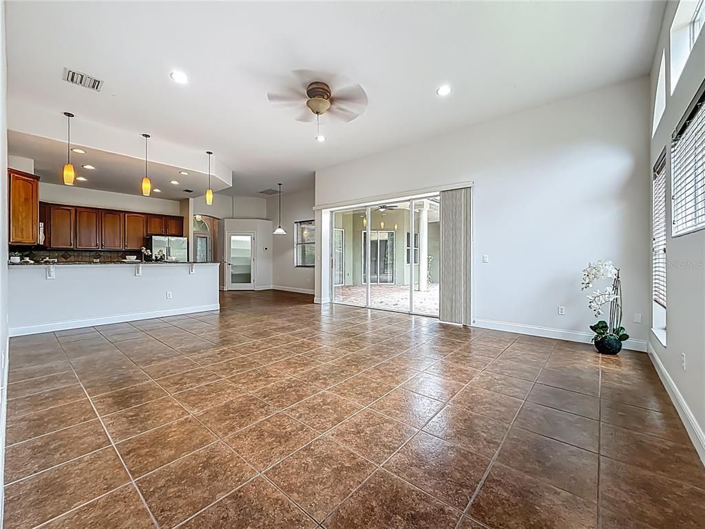 Empty room, Interior, Kitchen, Pendant Lights, Recessed Lighting
