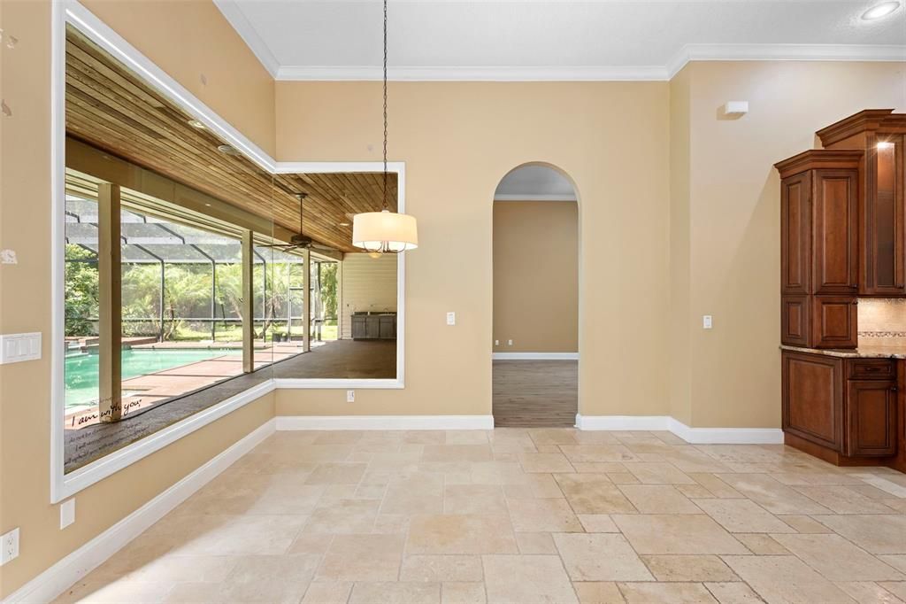 Empty room, Interior, Pendant Lights, Recessed Lighting, Sun Room