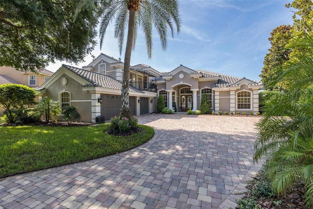 Attached, Backyard, Exterior, Facade, Mediterranean