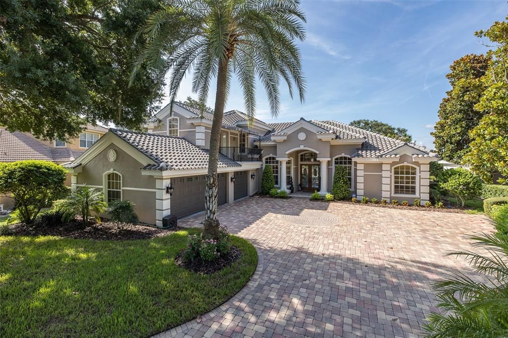 Attached, Backyard, Exterior, Facade, Mediterranean