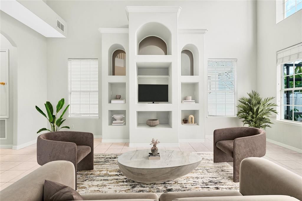 Fireplace, Interior, Living room