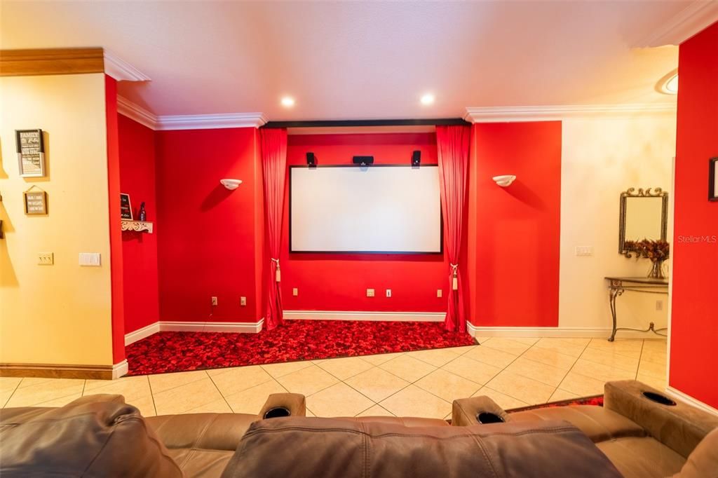 Home Theatre Room, Interior, Projection Screen, Recessed Lighting, Theatre Room