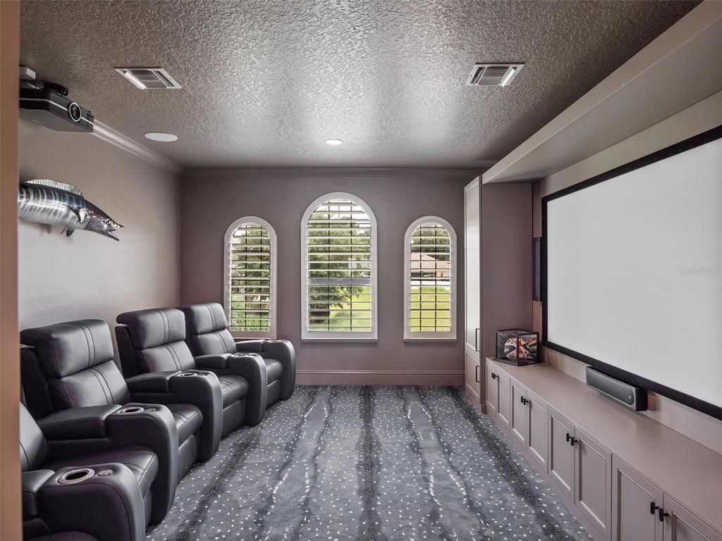 Home Theatre Room, Interior, Projection Screen, Recessed Lighting, Theatre Room