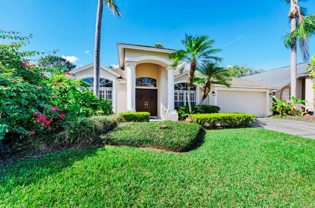 Attached, Backyard, Exterior, Facade, Mediterranean