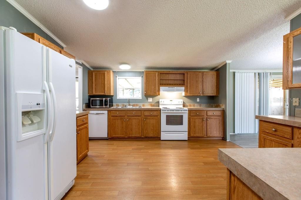 Interior, Kitchen, Wood Texture Flooring