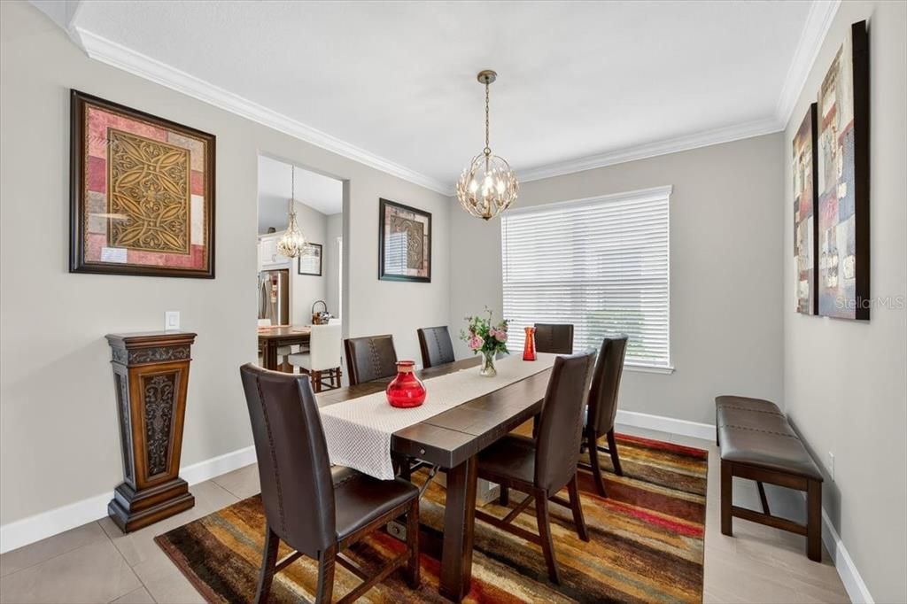 Chandelier, Dining room, Interior, Pendant Lights, Wood Texture Flooring