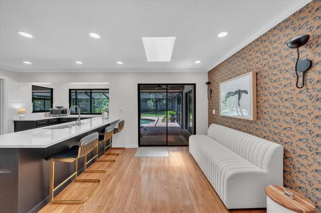 Interior, Recessed Lighting, Wood Texture Flooring