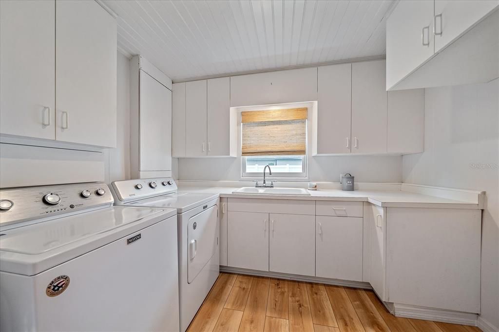 Interior, Washer, Wood Texture Flooring