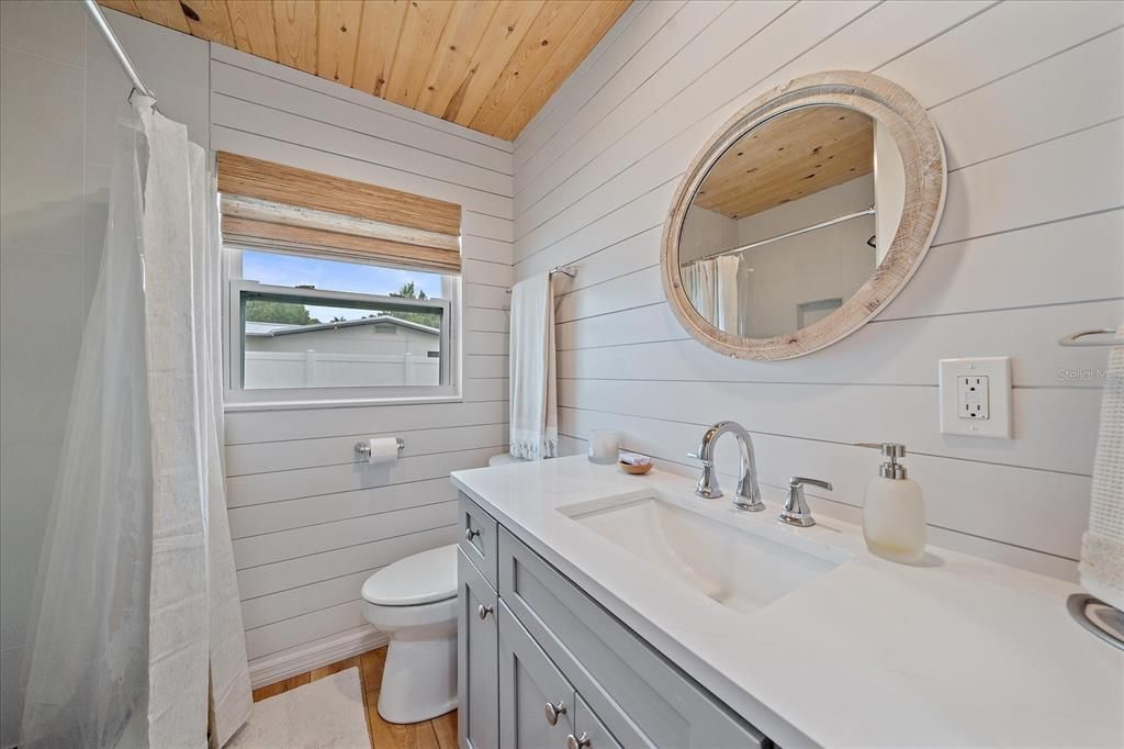 Bathroom, Interior, Wooden Ceilings, Wood Texture Flooring