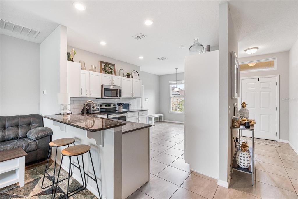 Interior, Kitchen, Pendant Lights, Recessed Lighting, Stainless Steel Appliances