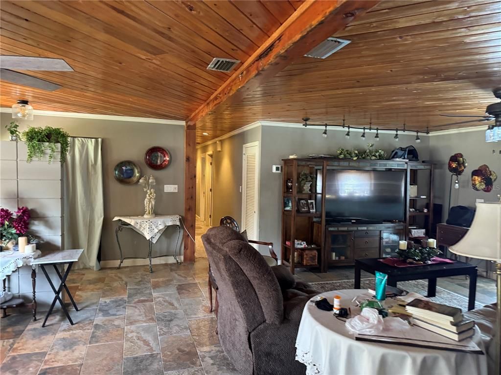 Interior, Living room, Wooden Ceilings