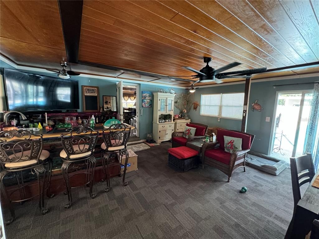 Dining room, Interior, Living room, Wooden Ceilings