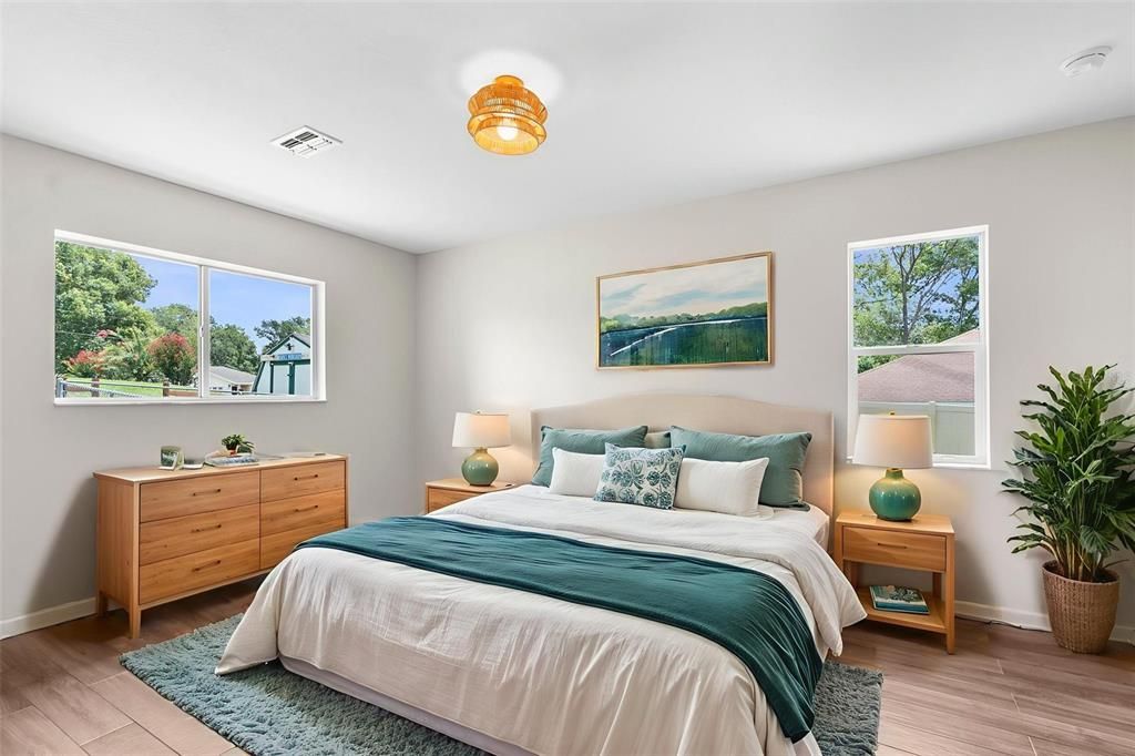 Bedroom, Interior, Wood Texture Flooring