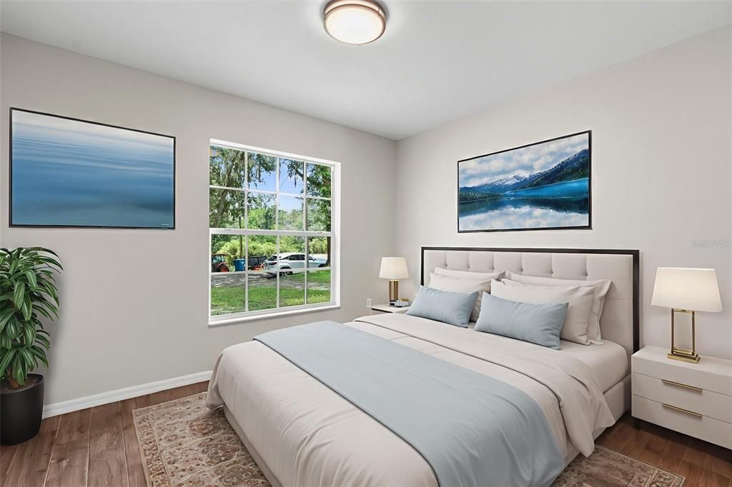 Bedroom, Interior, Wood Texture Flooring
