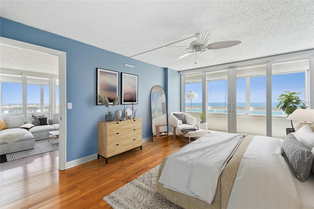 Bedroom, Interior, Water, Wood Texture Flooring