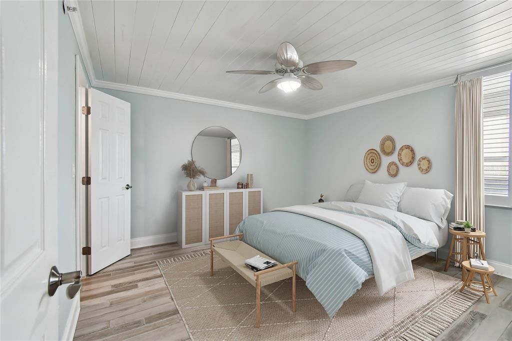 Bedroom, Interior, Wood Texture Flooring