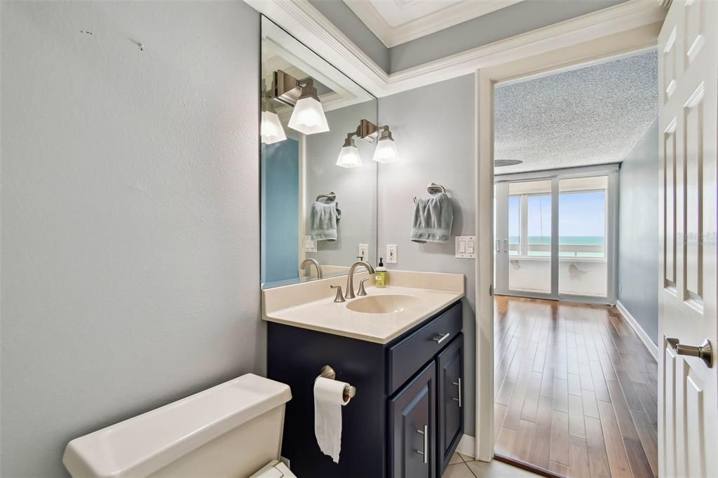 Bathroom, Interior, Water, Wood Texture Flooring