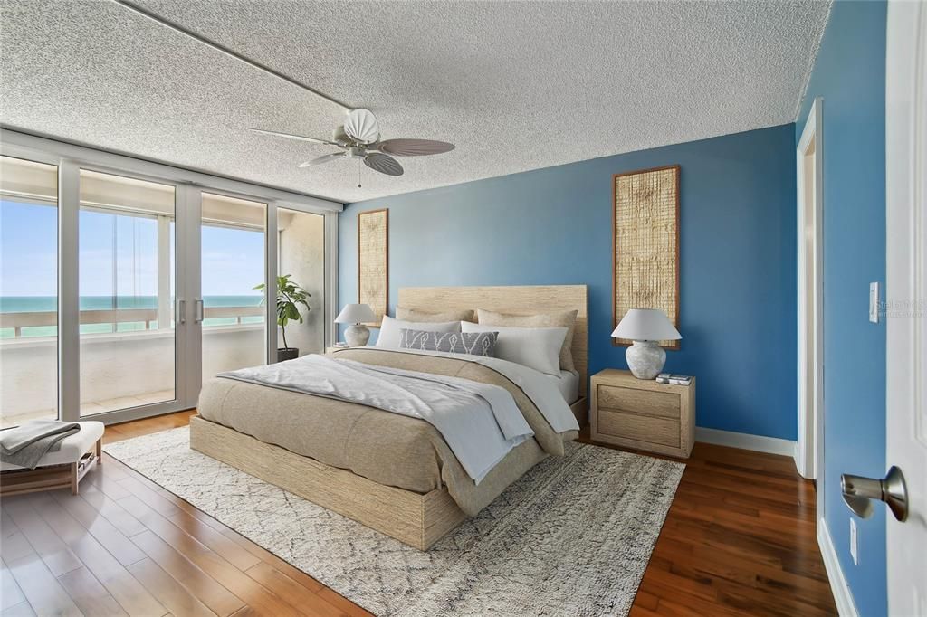 Bedroom, Interior, Water, Wood Texture Flooring